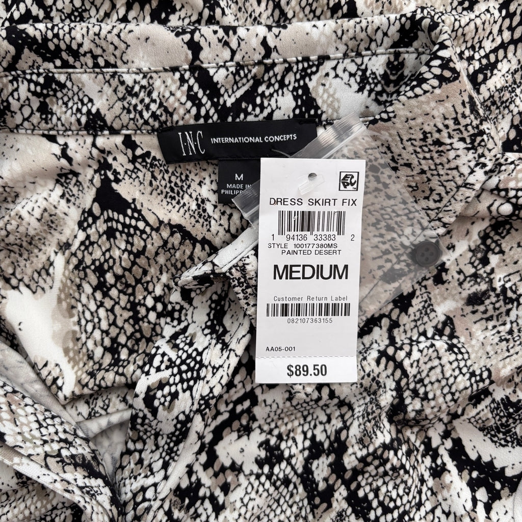 INC International Concepts Women's Snakeskin Printed Shirtdress NWT