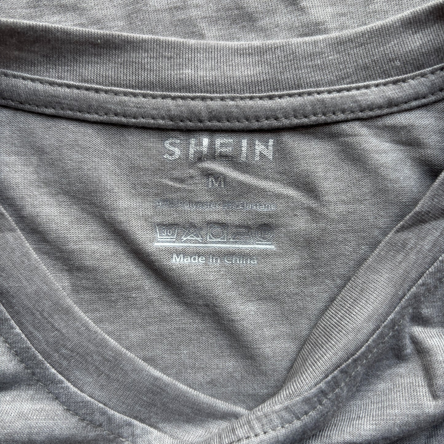 SHEIN Men's Minimalist Gray Paris Graphic T-Shirt Casual Streetwear NIB