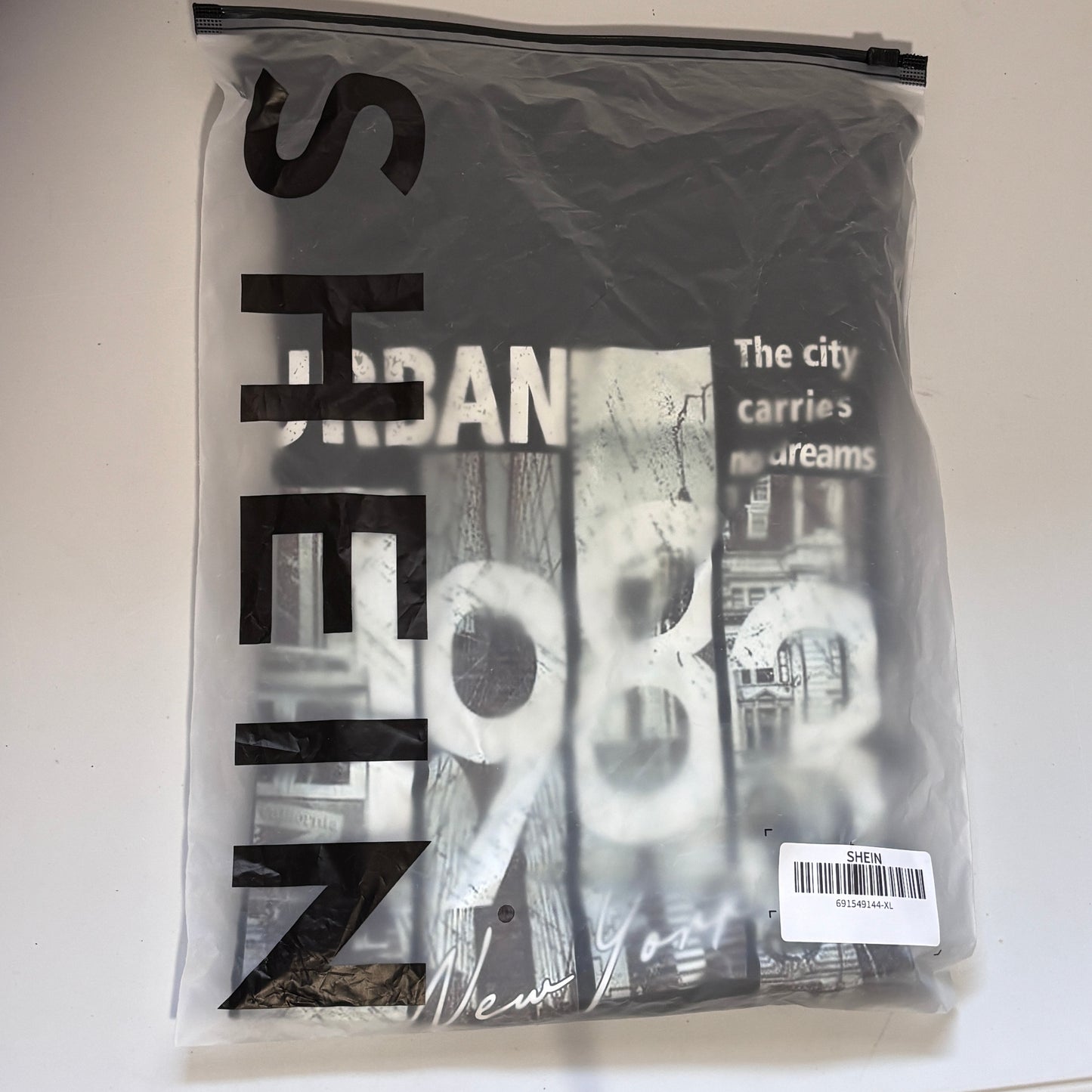 SHEIN Women's Oversized "Urban 1983" Graphic Printed Short Sleeve T-Shirt NIB