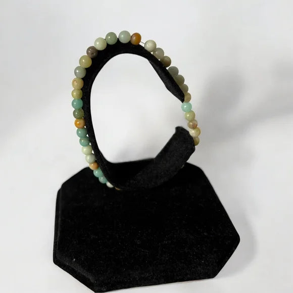 4mm Amazonite Natural Gemstone Beaded Stretchy Bracelet Jewelry