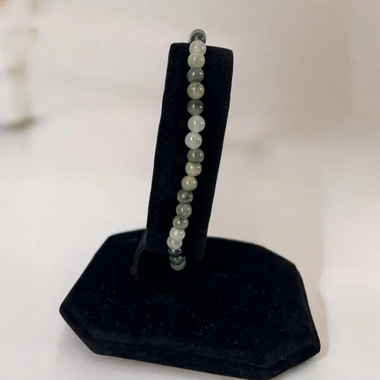 4mm Grass Jasper Natural Gemstone Beaded Stretchy Bracelet Jewelry