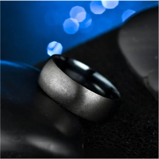 Men’s Matte Black Tungsten Carbide Ring