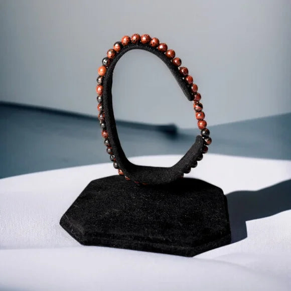 4mm Mahogany Obsidian Natural Gemstone Beaded Stretchy Bracelet