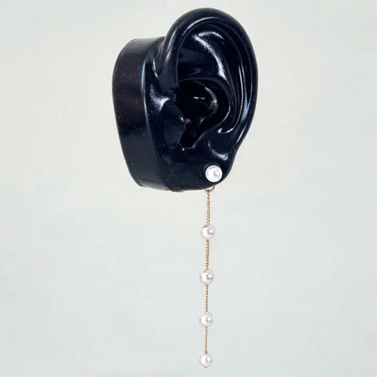 2 Sets of Women's Interchangeable Faux Pearl Drop Earrings