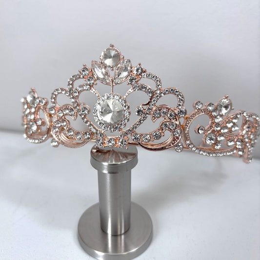 Rose Gold Color Diadems Tiara / Crown - Princess Bridal Hair Accessories NWT