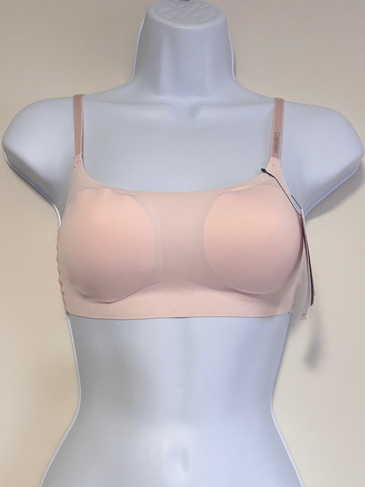 Calvin Klein XS Light Pink Seamless Invisibles Comfort Bralette NWT