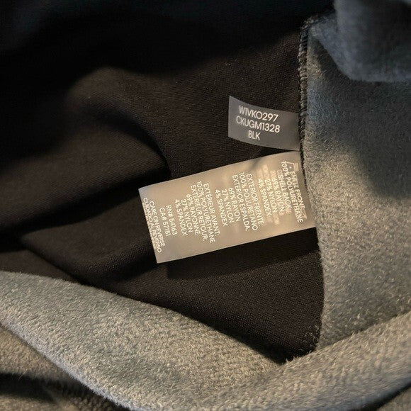 Calvin Klein Plus Size 0X Black Faux-Leather Front Leggings NWOT