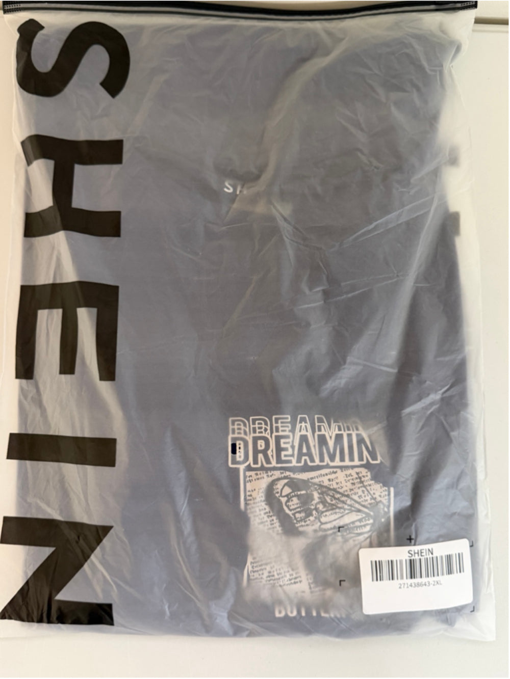 SHEIN Women's Plus Size 2XL Navy Dreaming Butterfly Graphic Tee / T-Shirt NWT