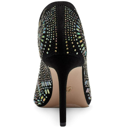 Thalia Sodi Women's 7 Black Karmen Iridescent Crystal Ankle Booties NWT