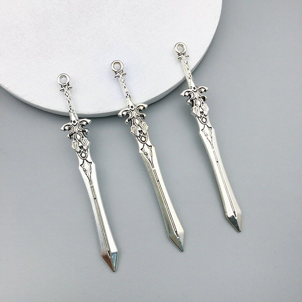 Royal Guardian’s Sword Alloy Pendant Charm for Jewelry, Crafts & Cosplay NWT