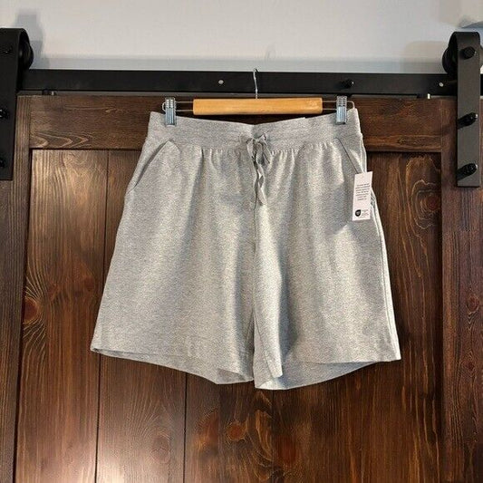 Karen Scott Pull-On Stretchy Elastic Waist Knit Casual Grey Shorts NWT