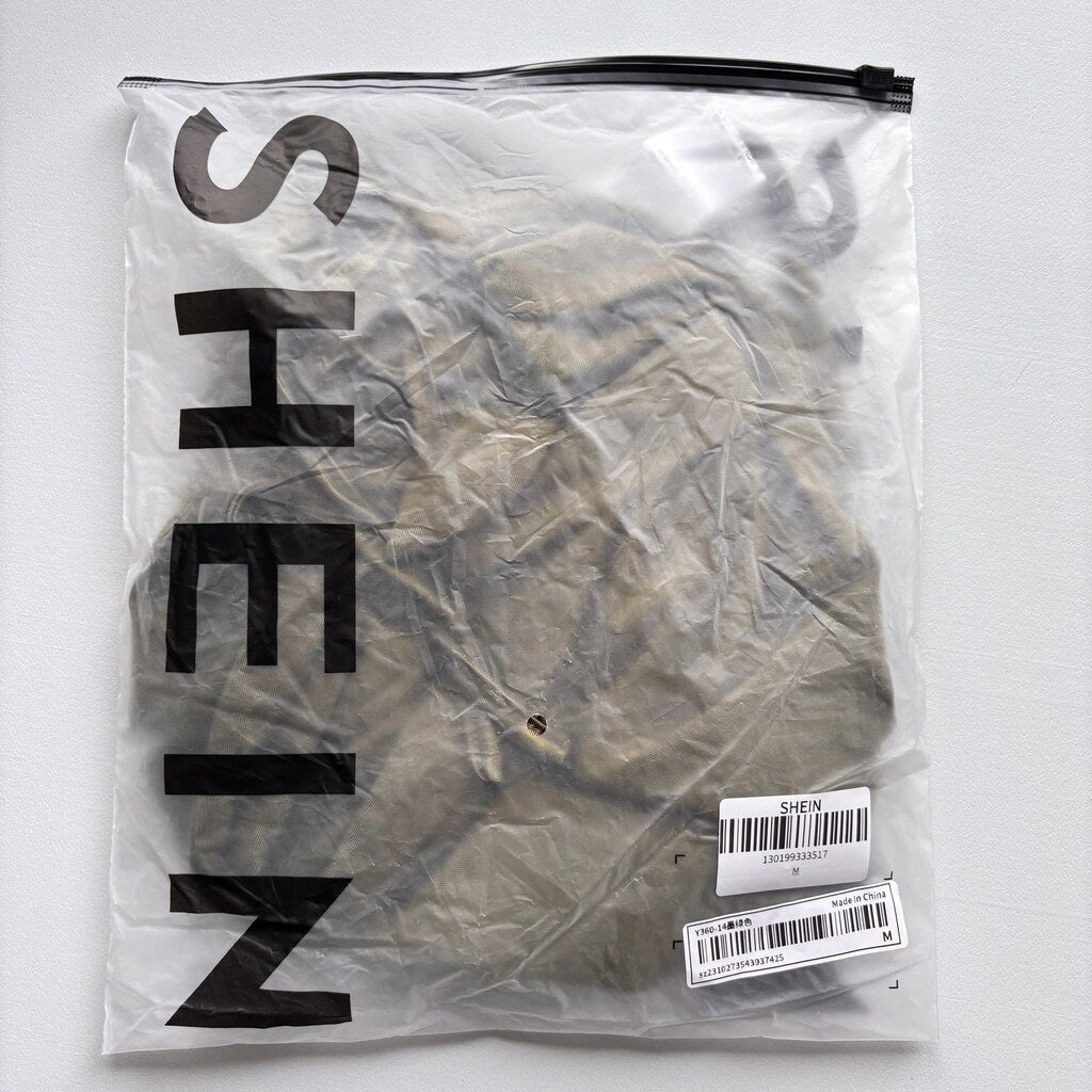 SHEIN Women's Medium Olive Green Crop Top Ruched Side Tie Halter Tank Top NIB