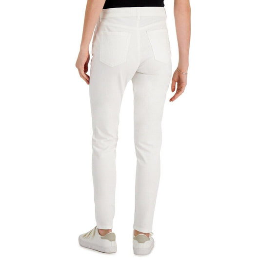Style & Co. Women's 8 Petite Curvy-Fit Skinny White Denim Jeans NWT