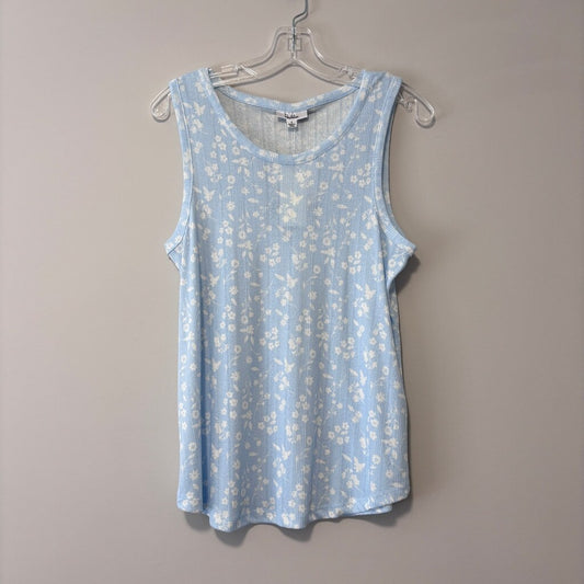 Roudelain Women's 2-Pc. Blue Pointelle Tank & Shorts Pajama Set NWT