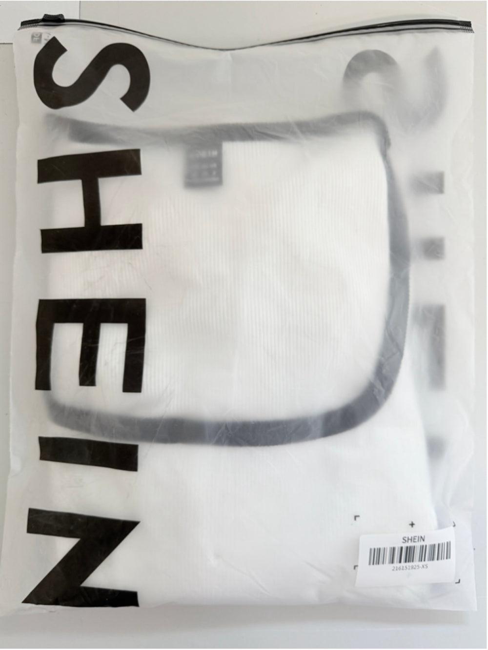 SHEIN Women's Extra Small Soft Ribbed Square Neck Contrast Trim Top NWT
