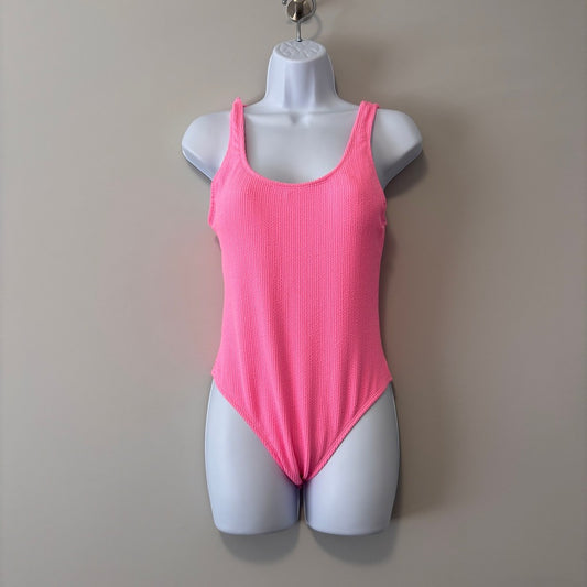 Cotton On Women's Hot Pink Low-Back One-Piece Swimsuit NWT