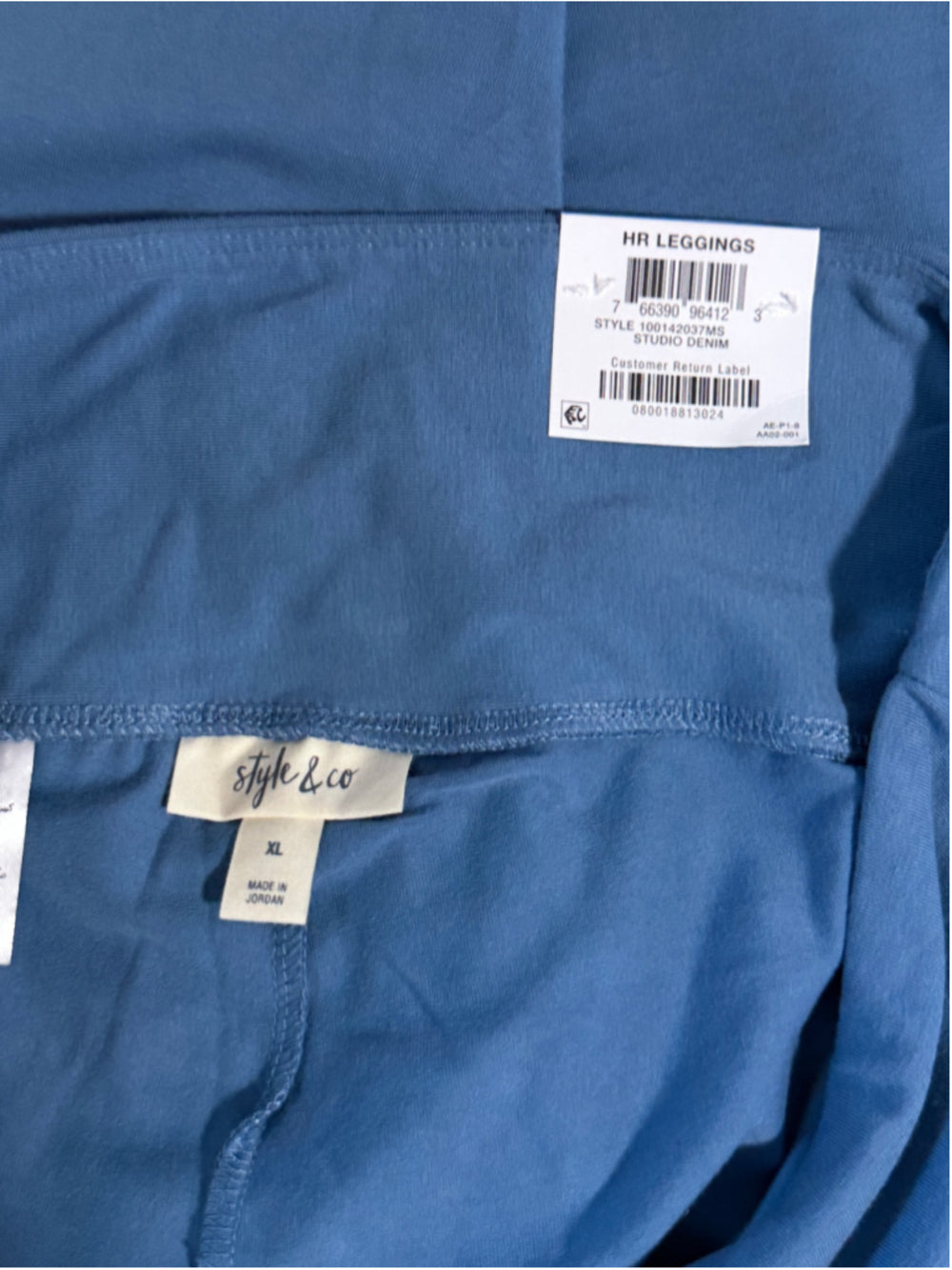 Style & Co Women's Extra Large Blue Capri Casual Leggings NWT