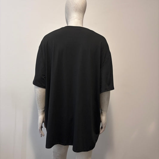 Shein Men's Big & Tall Size 6XL Black T-Shirt w/ Written "Grateful" Graphic NIB