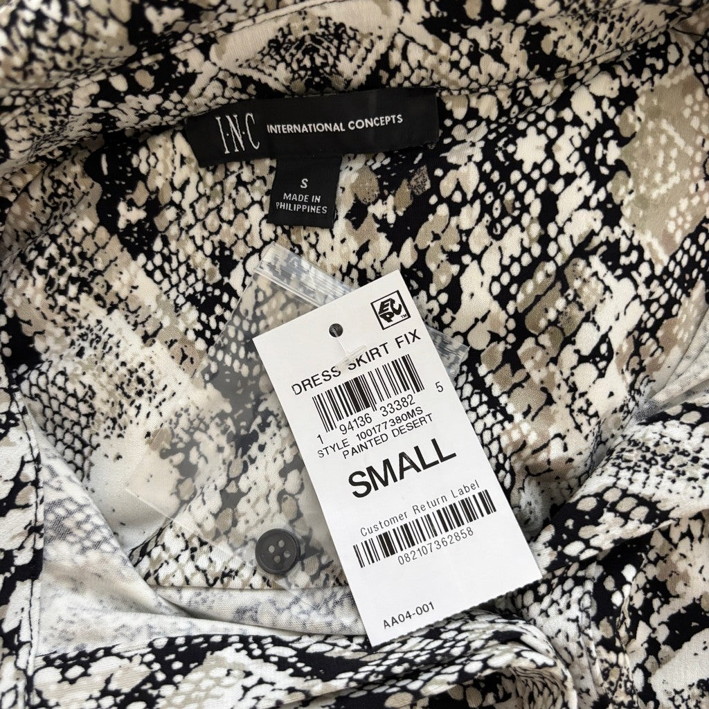 INC International Concepts Women's Snakeskin Printed Shirtdress NWT