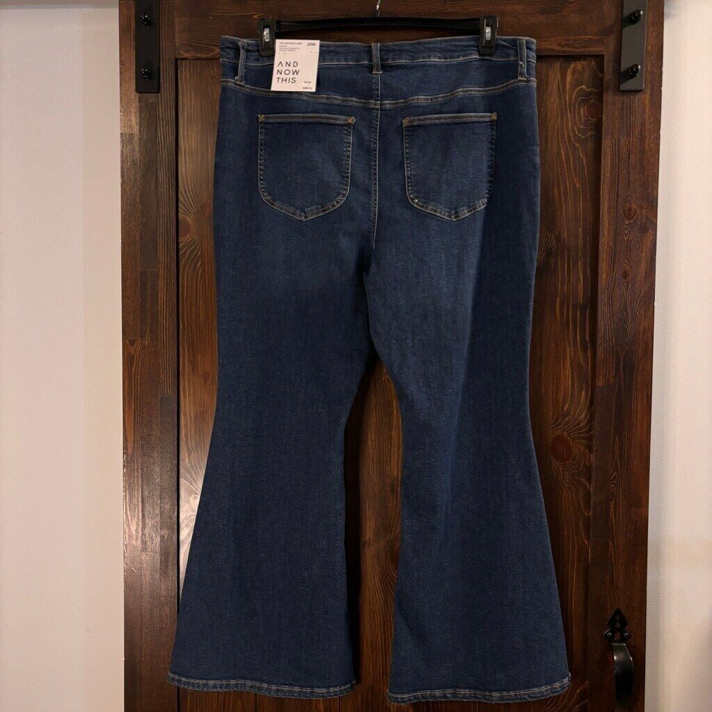 And Now This Plus Size High-Rise Flare-Leg Jeans NWT