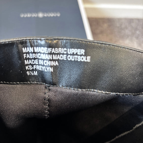 Karen Scott Women's 9.5 Black Vegan Leather Buckled Dress Boots NWT