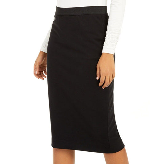 Alfani Women's XS Black Below Knee Stretchy and Elastic Waist Pencil Skirt NWT