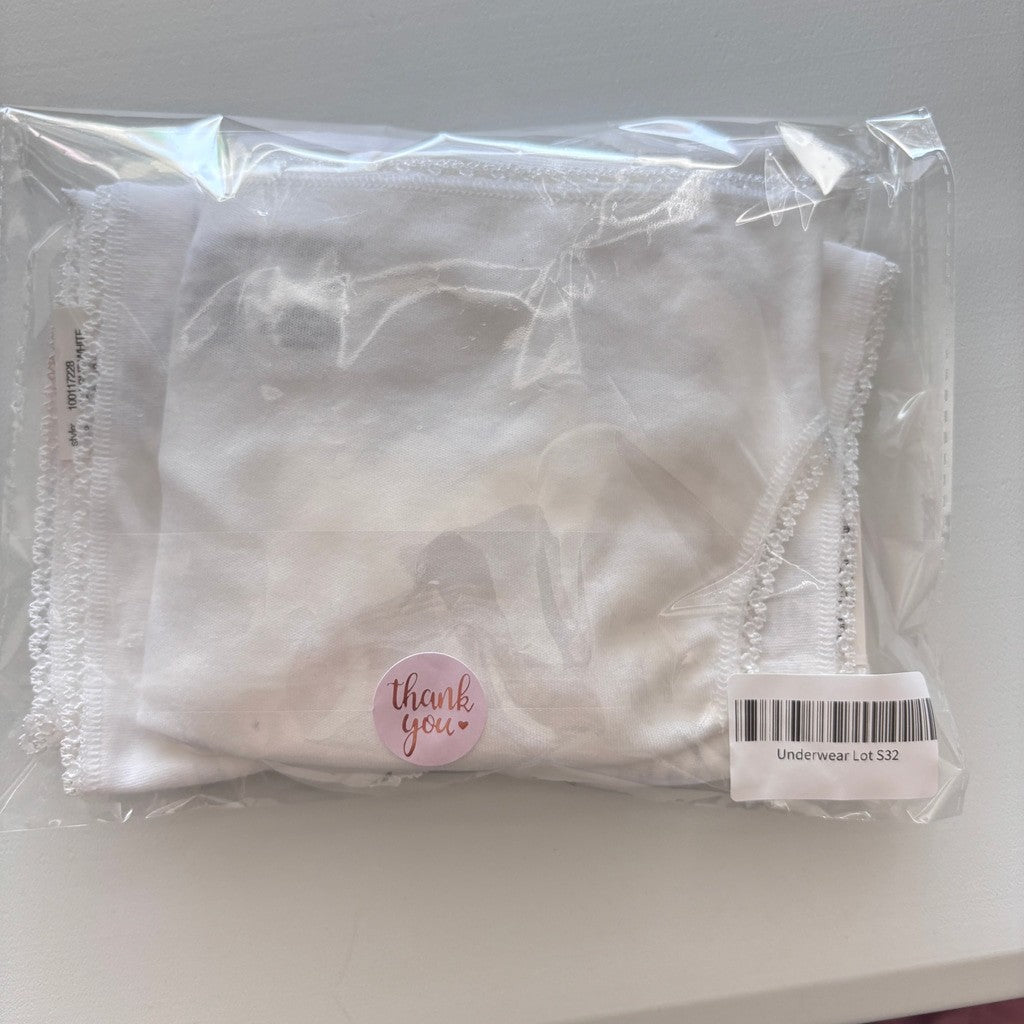 Charter Club Women's Small 100% Cotton 3 Pack of White Brief Underwear NWT L30