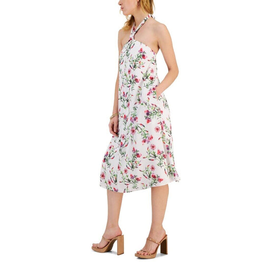 INC International Concepts Women's XXL Printed Halter Neck Midi Dress NWOT