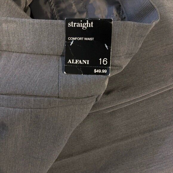 Alfani Women's Straight-Leg Grey Dress Pants NWT