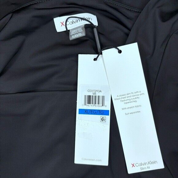 CALVIN KLEIN Women's Square-Neck Black Long Sleeved Bodysuit NWT