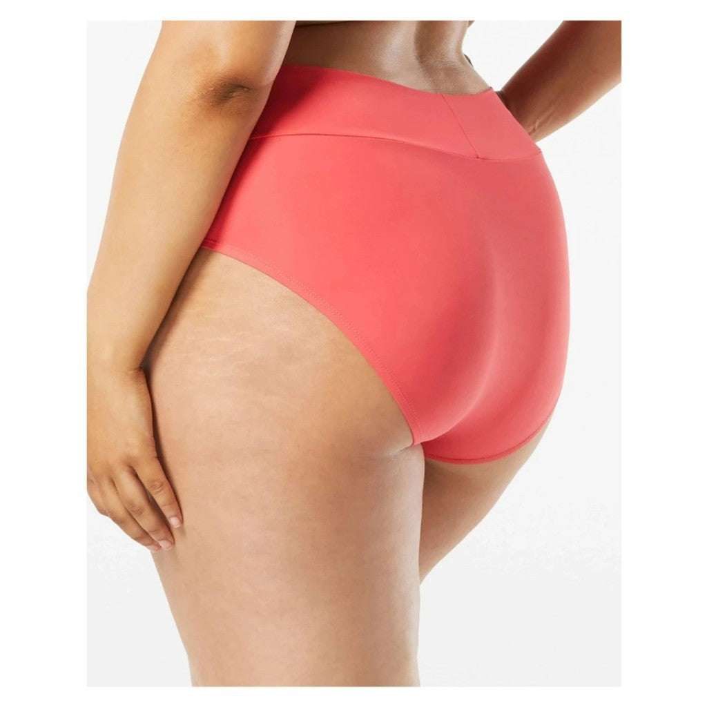 Coco Reef Women's Medium Coral Pink Solid Crossover Bikini Bottoms Swimwear NWT