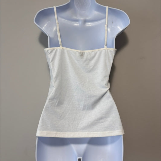 Shein Women's Size Medium Plain White Layering Tank Top w/ Adjustable Straps NWT