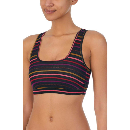 DKNY Women's Size Small Black Multicolor Striped Modal Bralette NWT