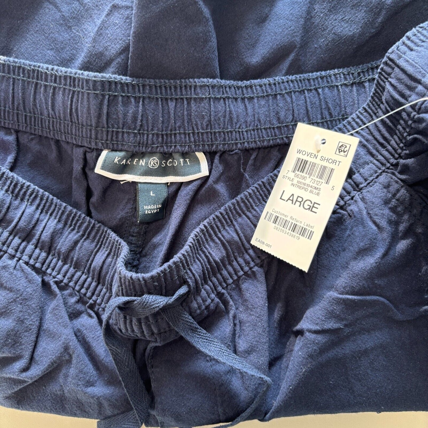 Karen Scott Women's Navy Blue Emilia Cotton Casual Shorts NWT