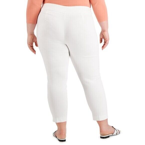 Alfani Women's Size 20WP Plus & Petite White Pull-On Skinny Dress Pants NWT