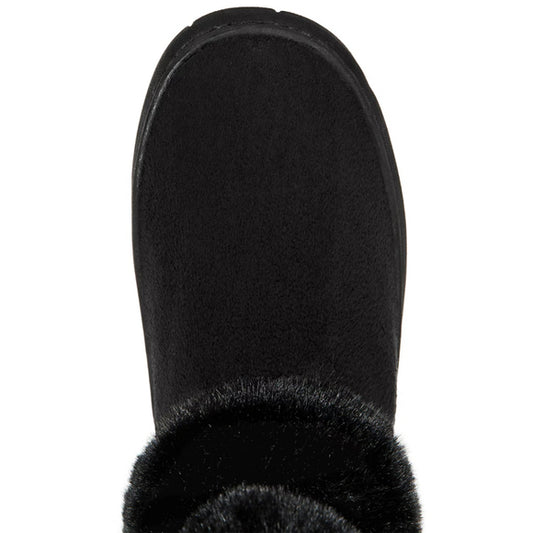 Style & Co Women's Size 5 Suede & Fuzzy Black Witty Winter Boots NIB