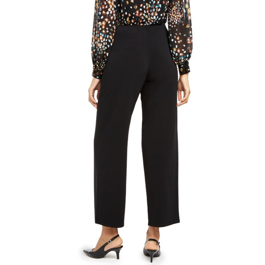 Alfani Size Medium Petite Knit Pull On Wide Leg Black Pants NWT