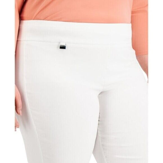 Alfani Women's Size 20WP Plus & Petite White Pull-On Skinny Dress Pants NWT