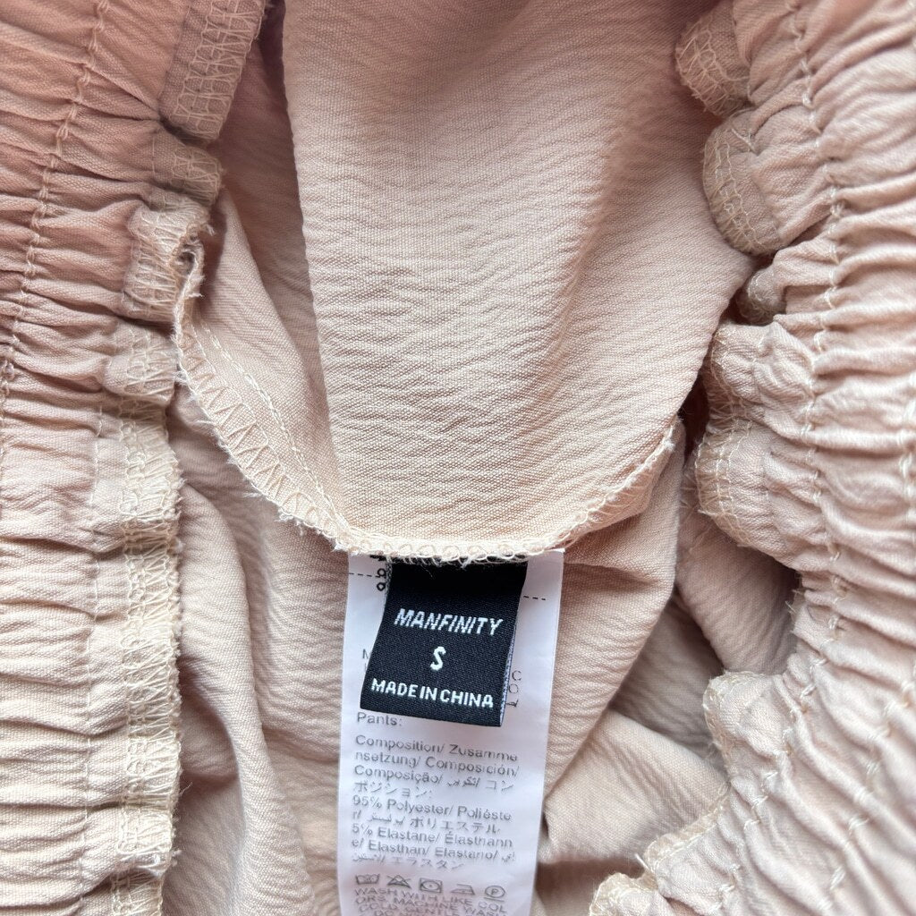 SHEIN Men’s Size Small Beige Drawstring Waist Straight-Leg Casual Pants NIB