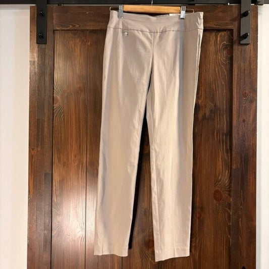Alfani Women's Size 16L Tummy-Control Pull-On Skinny Beige Dress Pants NWT
