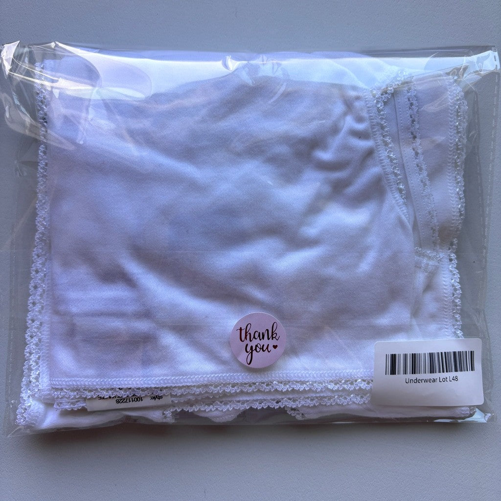 Charter Club Size Large 100% Cotton 3 Pack of White Brief Underwear NWT L48