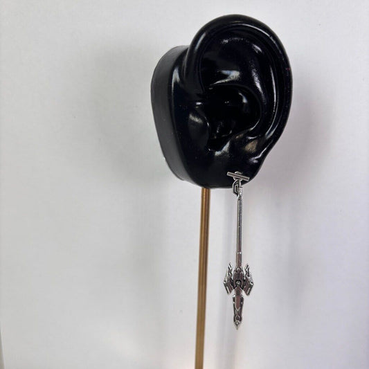 Dark Paladin Lance Alloy Pendant Charm for Fantasy Jewelry, Crafts & Cosplay NWT