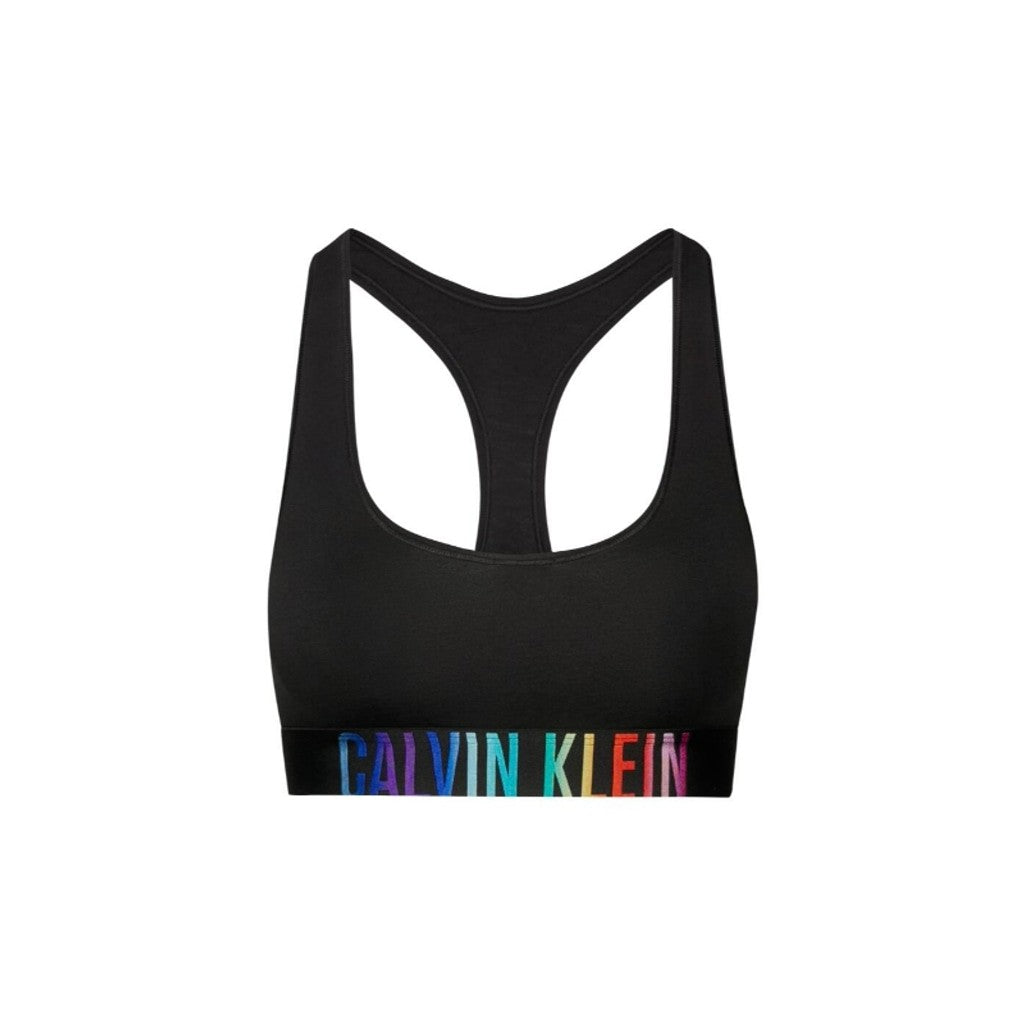 Calvin Klein Women's Small Black Logo Racerback Unlined Bra / Bralette NWT