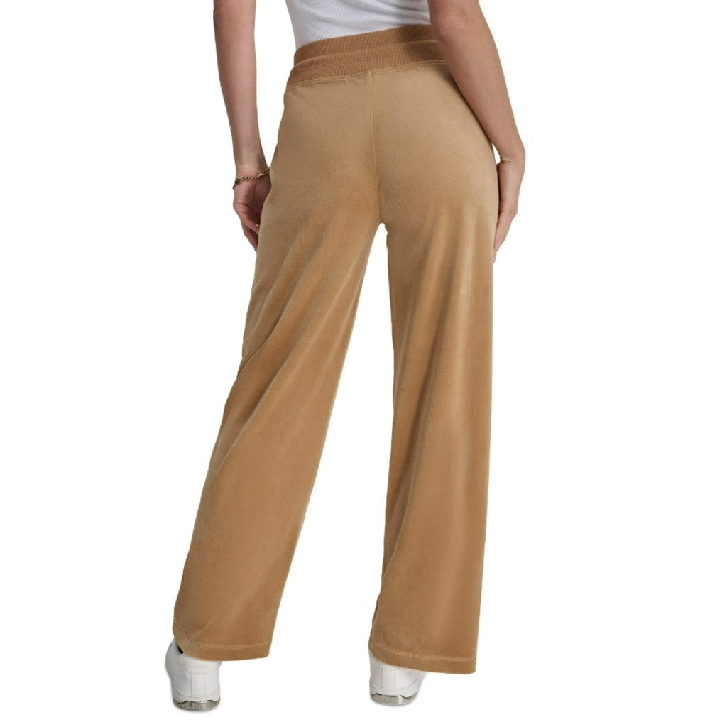 DKNY Jeans Women's Size Medium Petite Brown / Tan Pull-On Velour Pants NWT