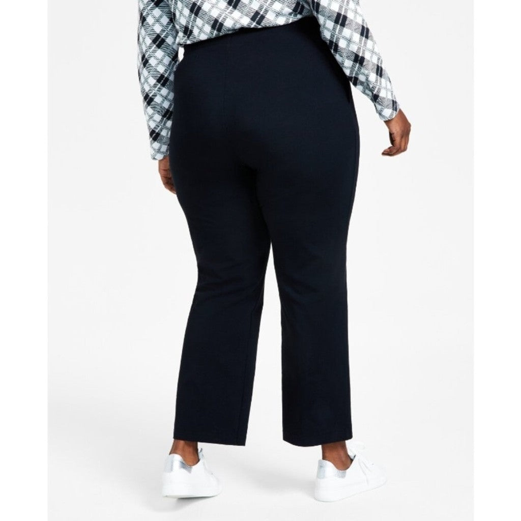 Karen Scott Plus Size 0X Black Knit Drawstring Sweat Pants / Joggers NWT