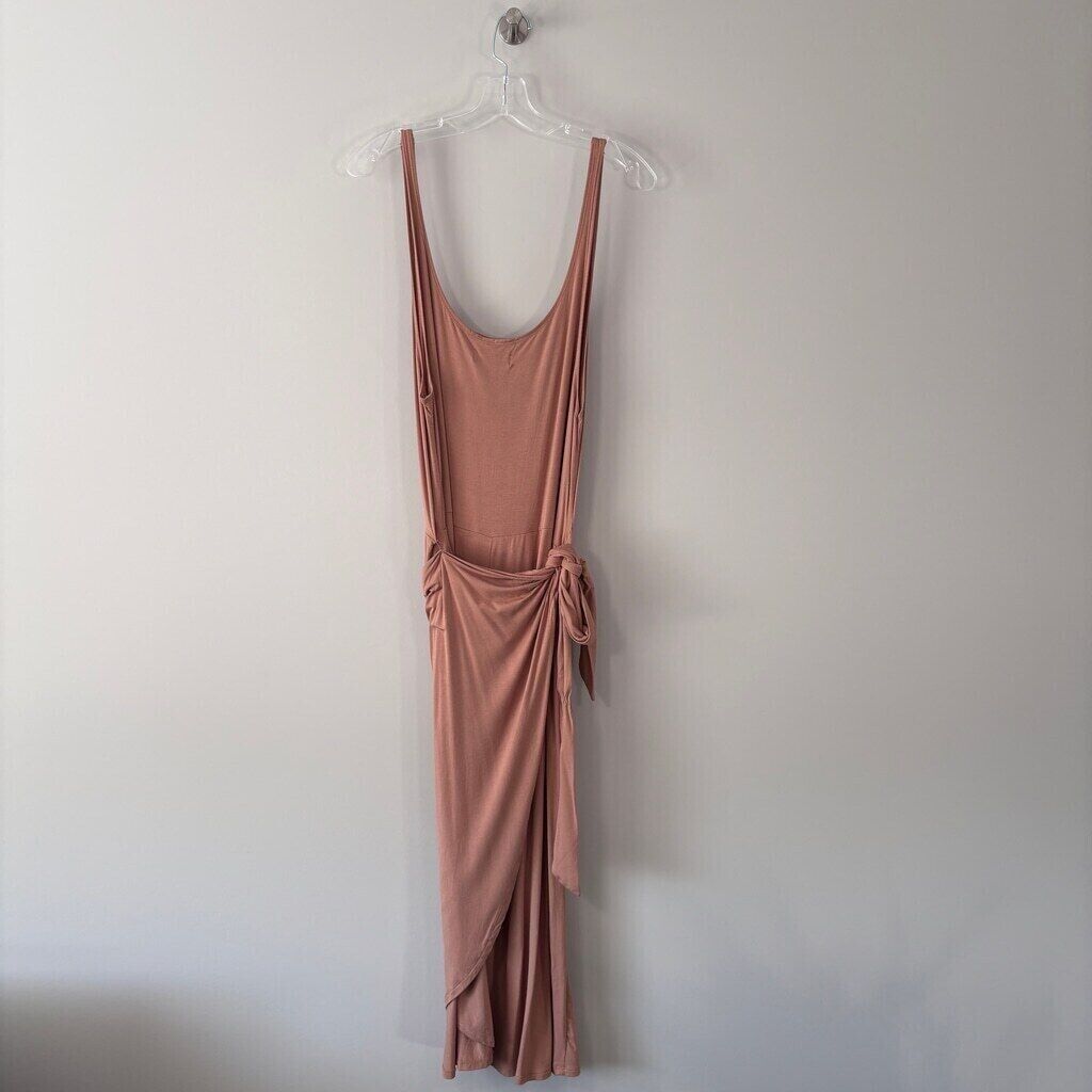 And Now This Plus Size Beige Side-Tie Midi Dress NWT