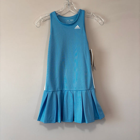 Adidas Toddler & Little Girls Size 6X Blue Sleeveless Tank Top Tennis Dress NWT