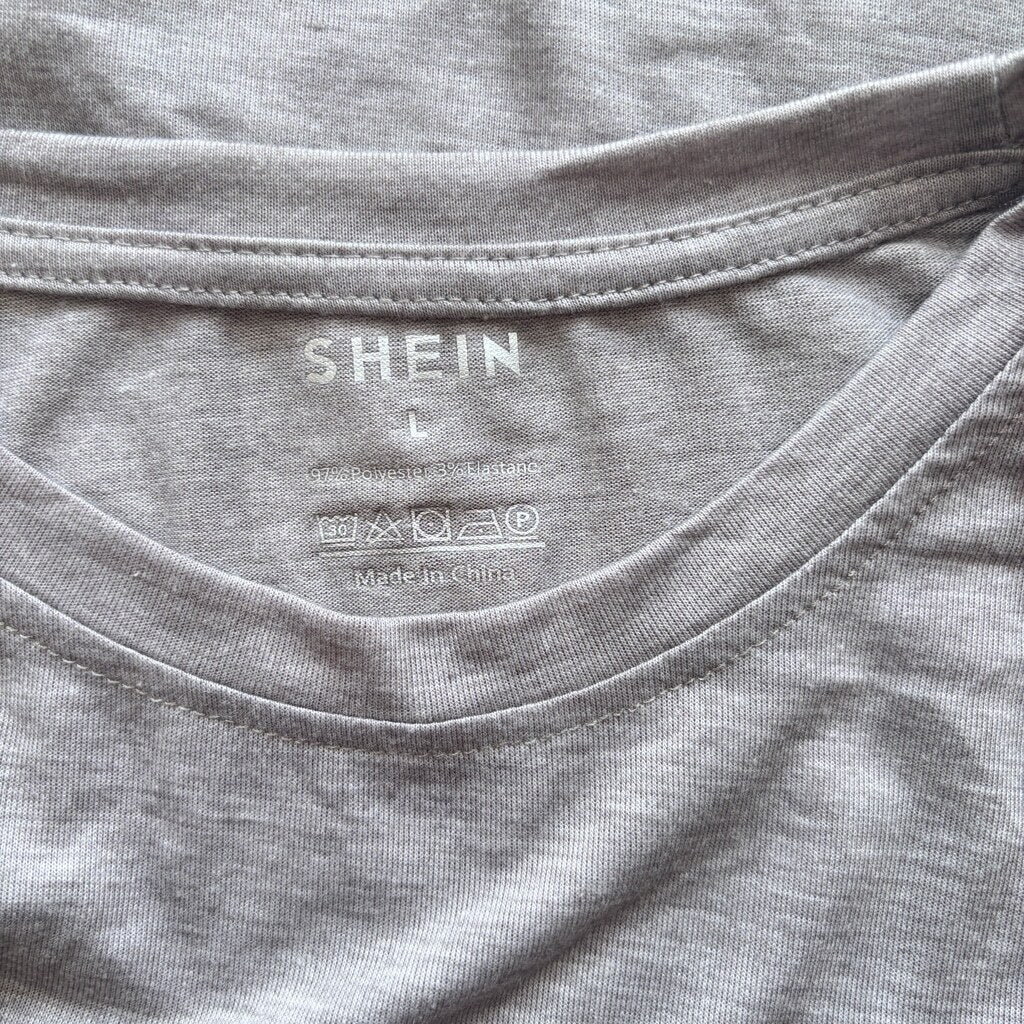SHEIN Men's Large Gray Sloth NOPE NOT TODAY Slogan Graphic Casual T-Shirt NIB