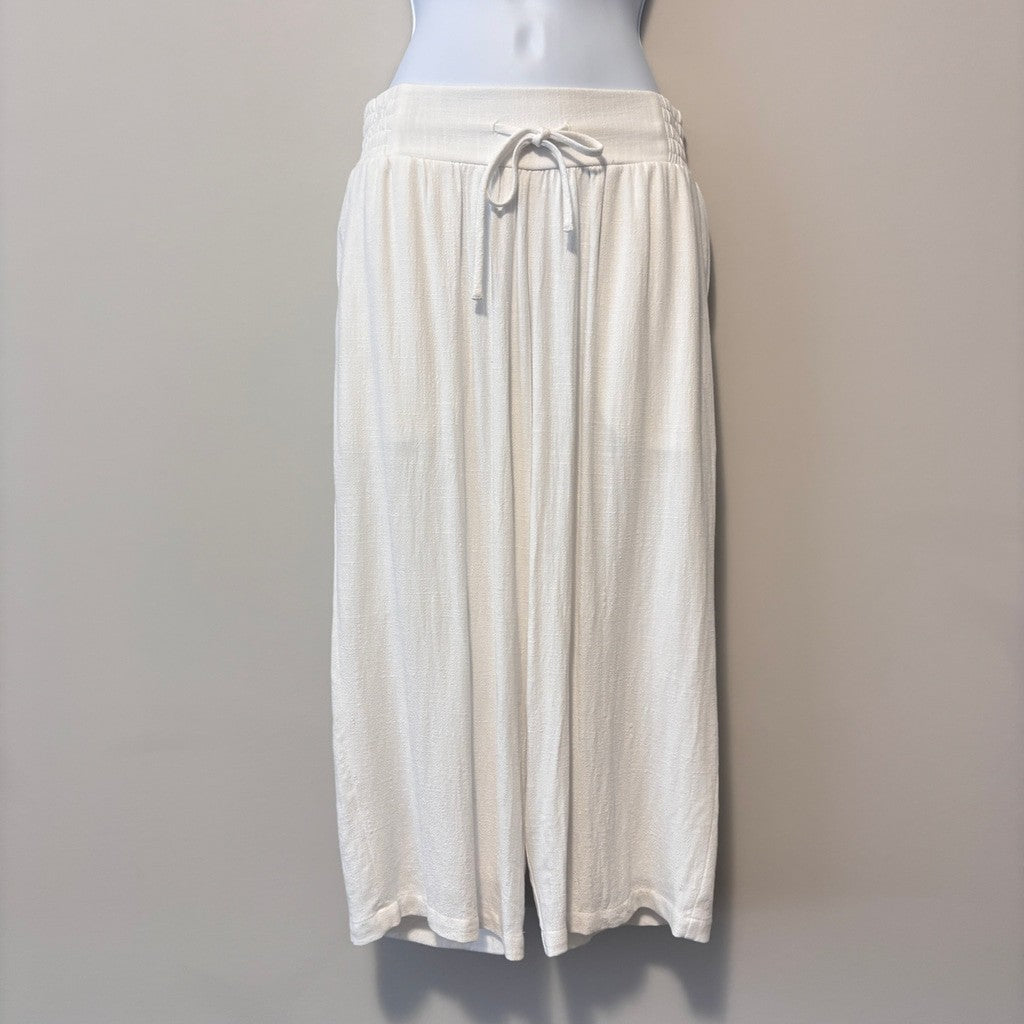 JM Collection Women's Extra Small Petite Cropped Wide-Leg Flowy Pants NWT