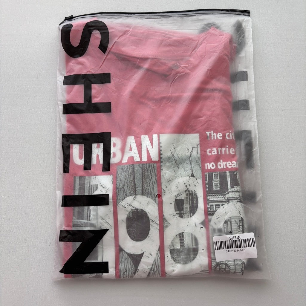 Shein Men's Size Extra Small Orange NYC 1983 Urban Graphic T-Shirt NIB